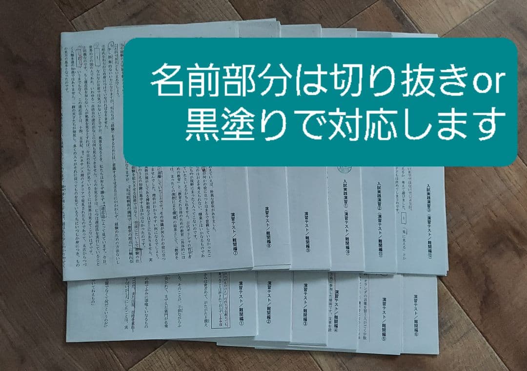 進学館　小６　甲陽学院クラス　国語　演習テスト