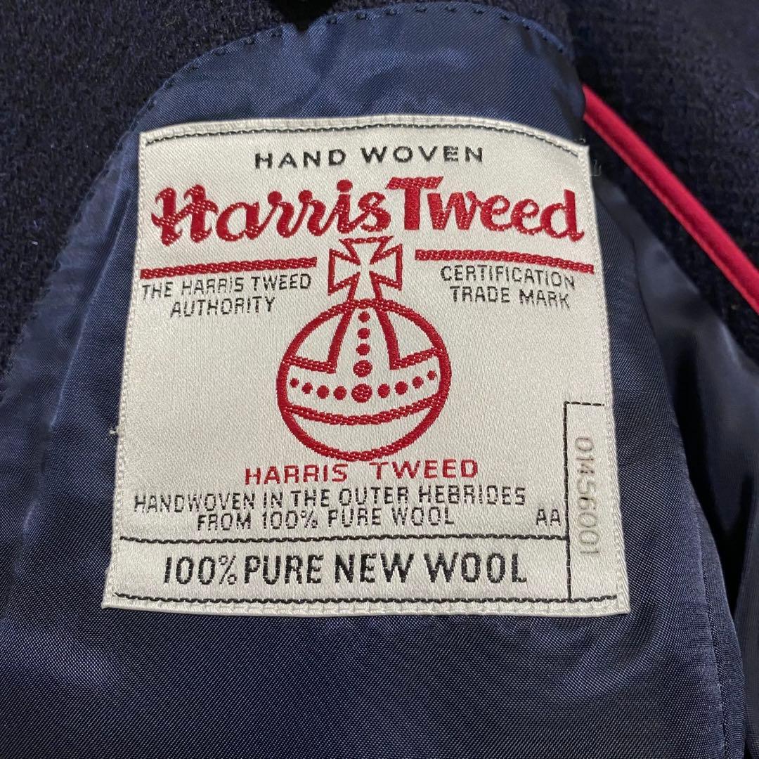 【極美品✨】ニューヨーカー ハリスツイード テーラードジャケット 紺 48
