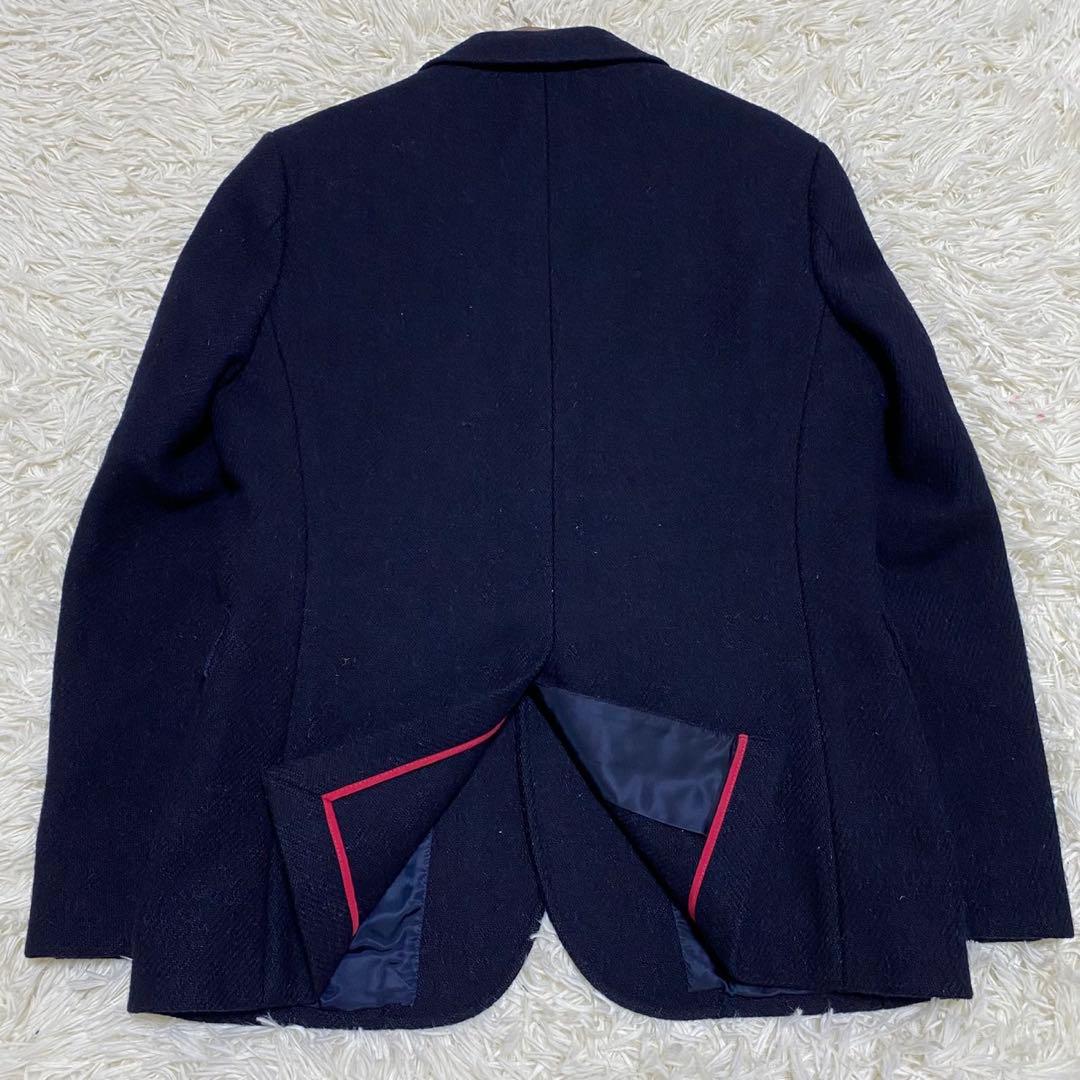 【極美品✨】ニューヨーカー ハリスツイード テーラードジャケット 紺 48