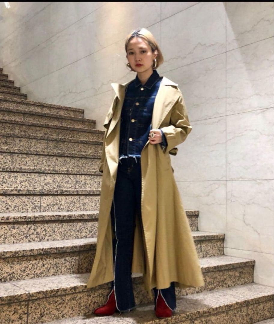 RayBEAMS ビームス　ビッグシルエットラップコート　トレンチコート