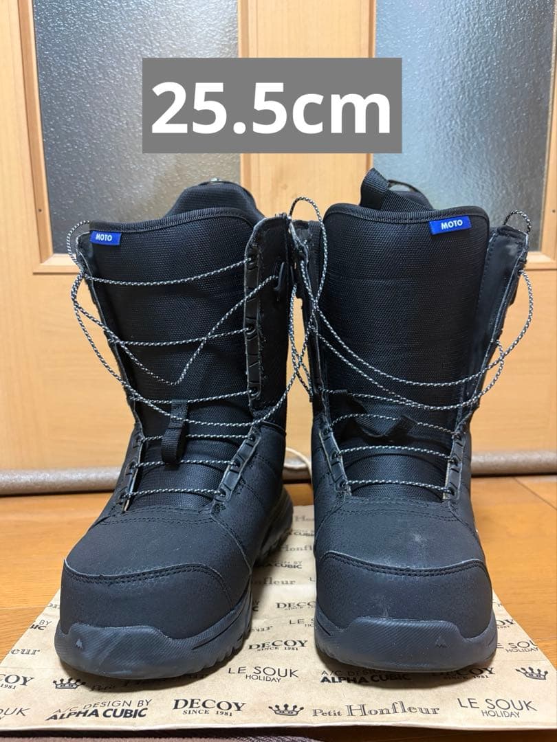 最終値下げ美品 Men'sMotoバートンスノーボードブーツ メンズモト25.5