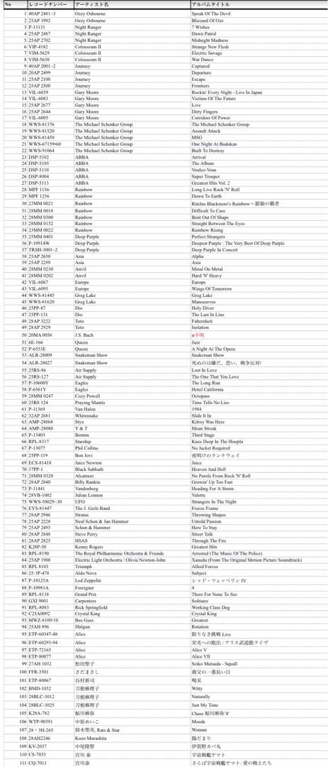 1980年代レコードまとめ売り 美品 バラ可