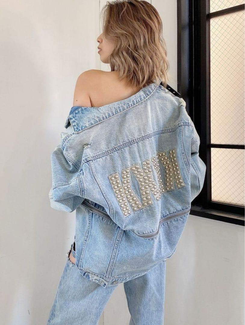 KODA KUMI × GYDA オフショルダー デニムジャケット