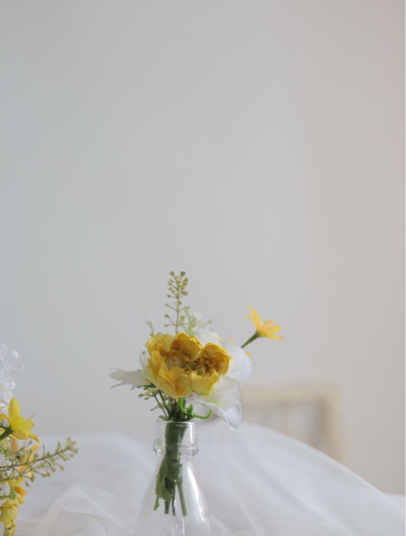 ねこ様さま専用 ガーベラブーケ　ウェディングブーケ　ブートニアセット