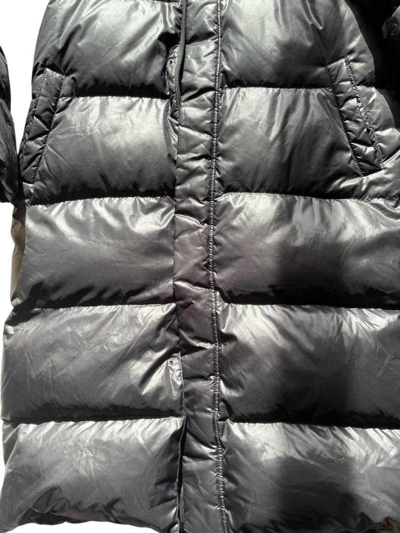 美品　デサントスーパーロングダウンコート ベンチコート ブラックOサイズ