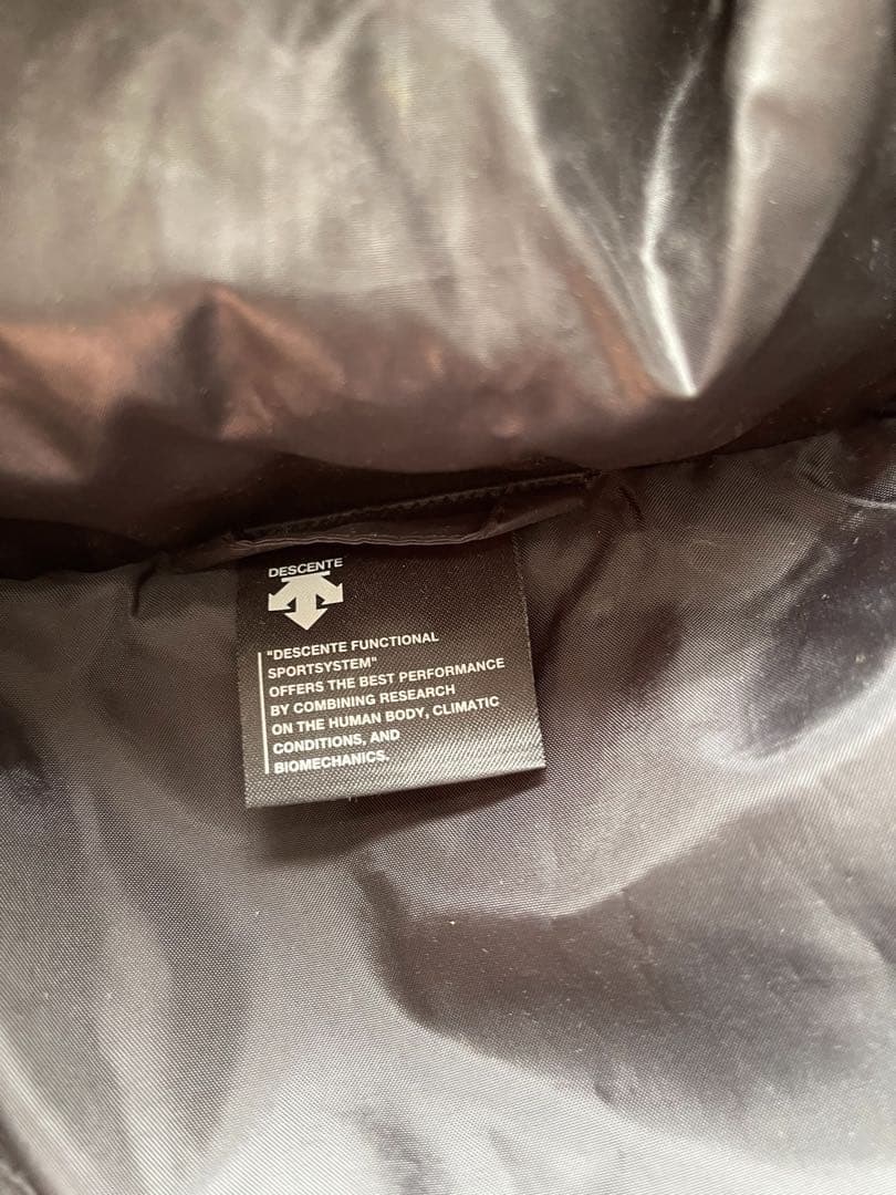 美品　デサントスーパーロングダウンコート ベンチコート ブラックOサイズ