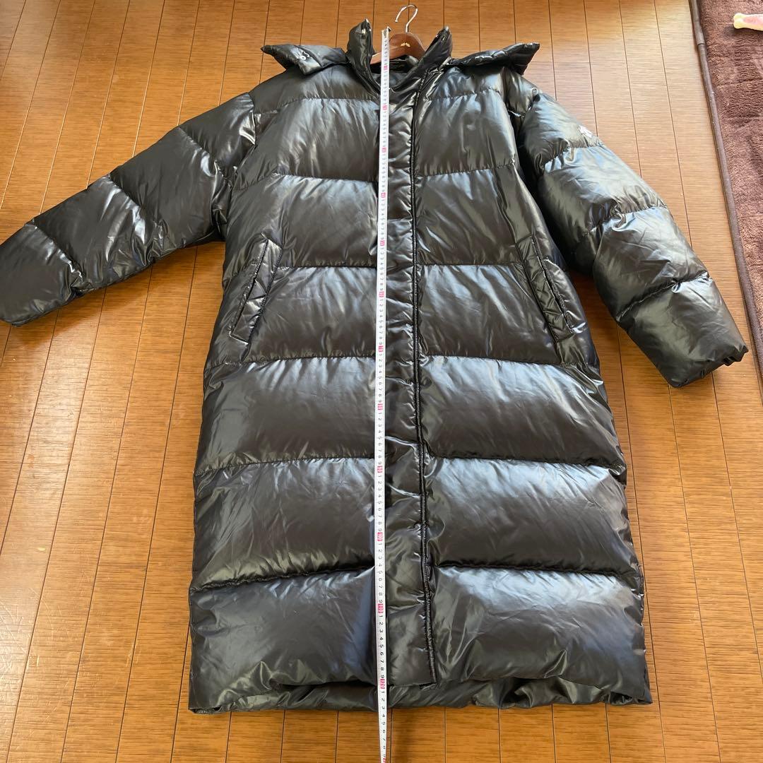 美品　デサントスーパーロングダウンコート ベンチコート ブラックOサイズ