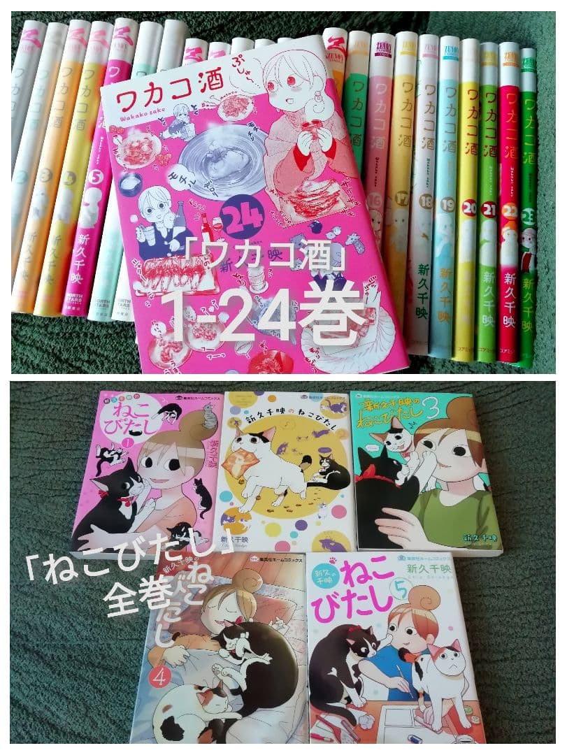 1 - 24 巻　ワカコ酒、ねこびたし　全巻　1-5　新久千映　21 22 23