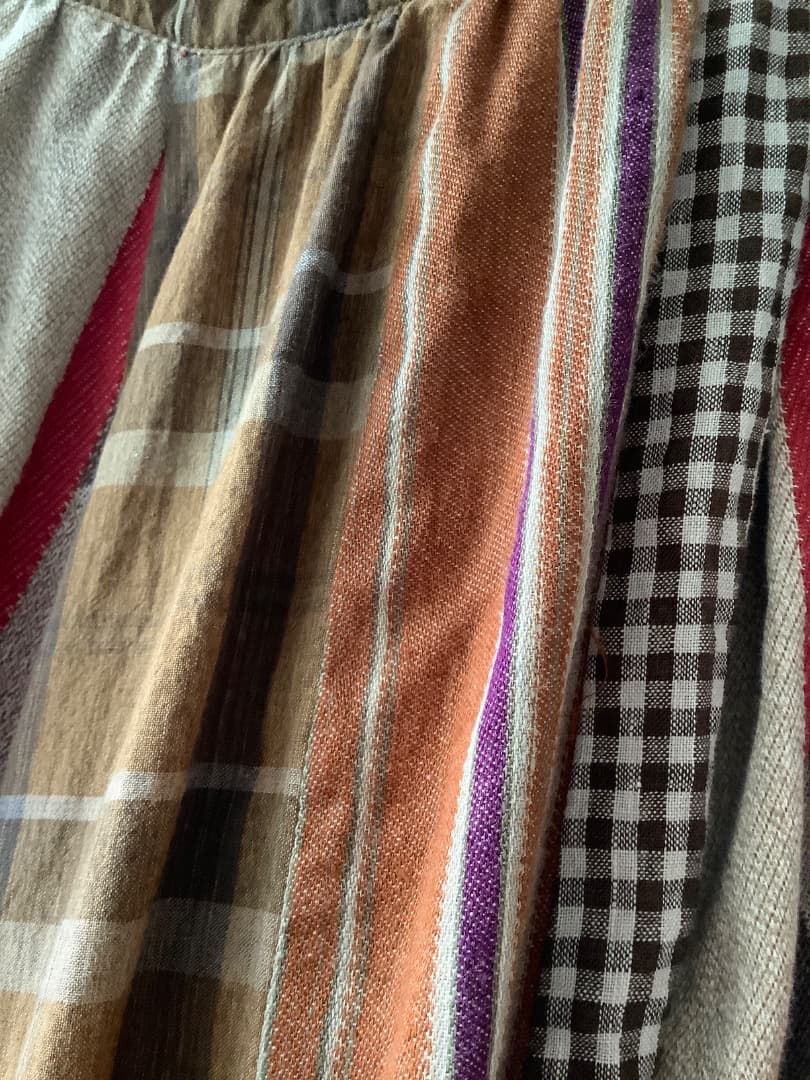 キャピタル　ブラウン系パッチワーク　キュロット新品