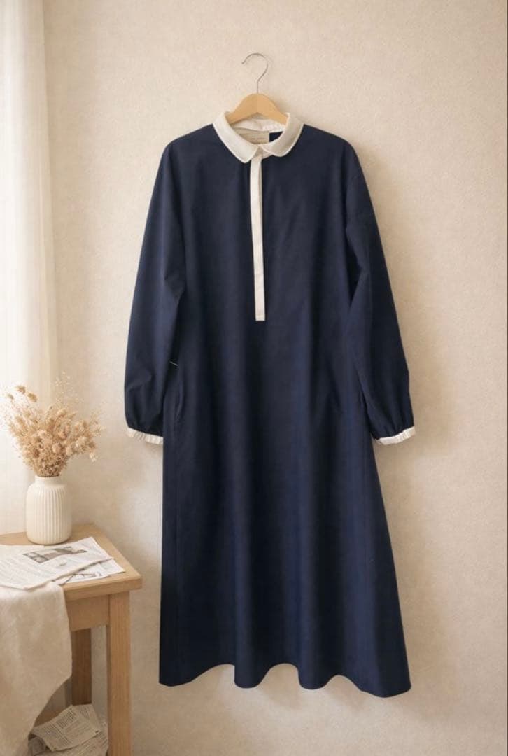 ☆専用☆UNITED ARROWS　パイピング バックラッフルフリル ワンピース