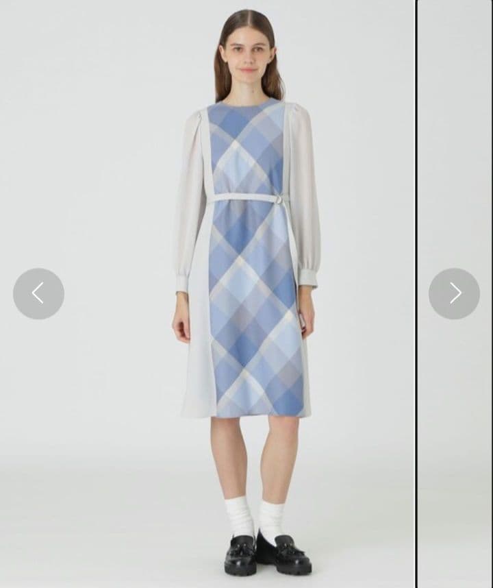 新品未使用　ブルーレーベルクレストブリッジ　チェック柄 ワンピース 38