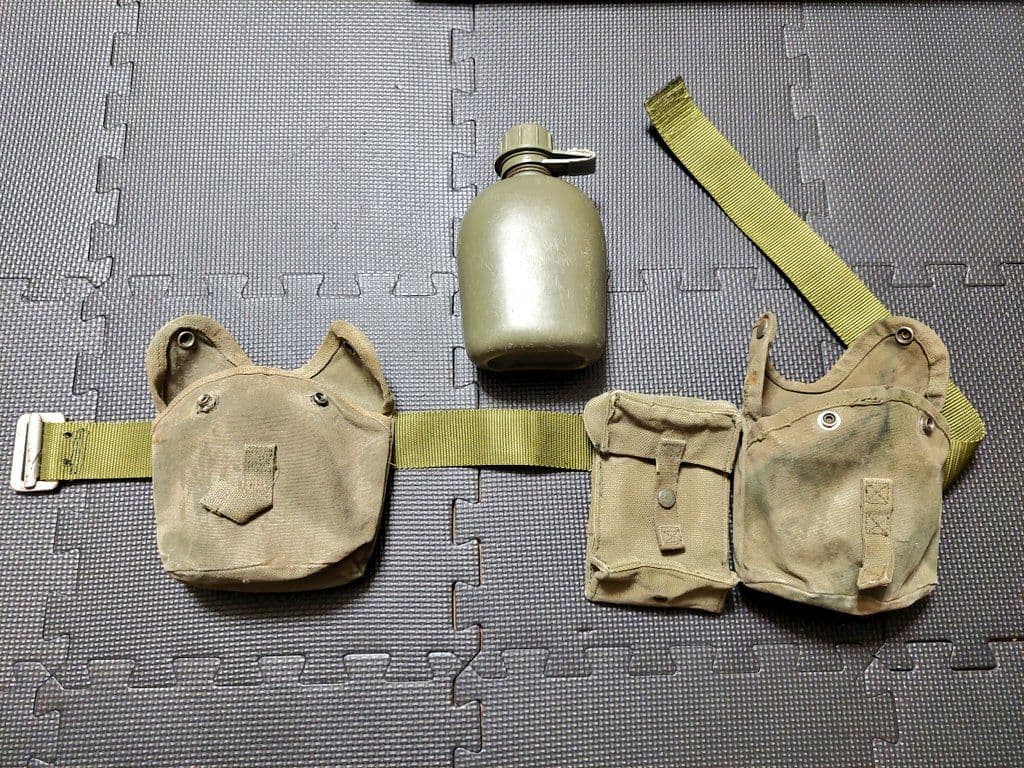 南アフリカ軍 希少 ワンオフ ローカルメイド 水筒 ベルトポーチ