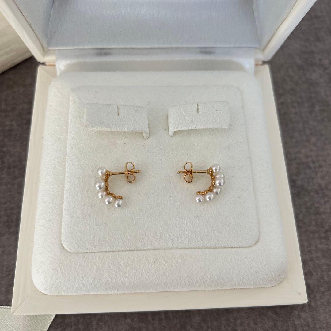 【MIKIMOTO】ミキモト パールピアス　K18 卒園式 卒業式