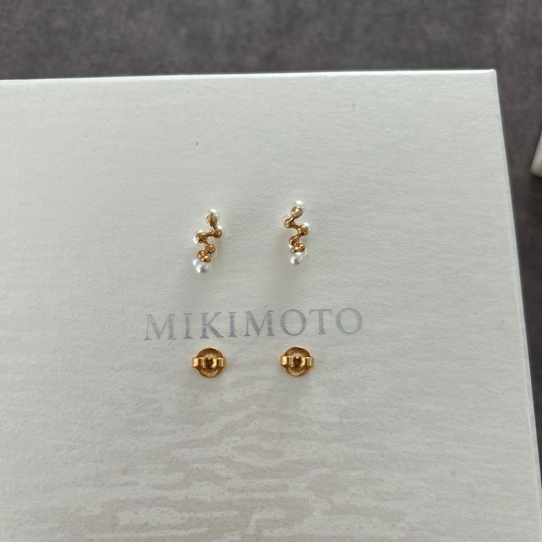 【MIKIMOTO】ミキモト パールピアス　K18 卒園式 卒業式