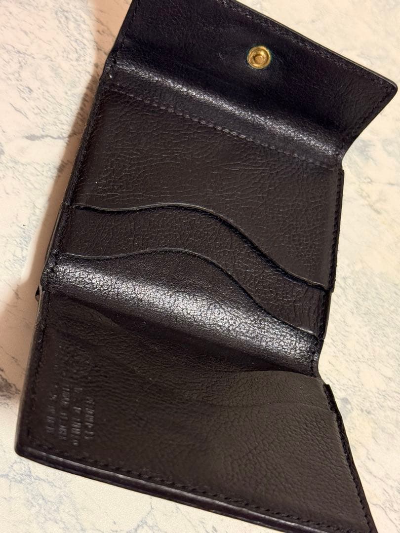イルビゾンテ　本革　二つ折り財布　ブラック/ILBISONTE Wallet