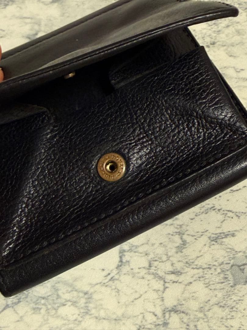 イルビゾンテ　本革　二つ折り財布　ブラック/ILBISONTE Wallet