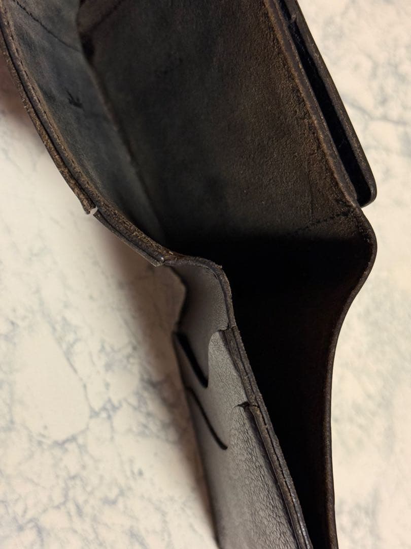 イルビゾンテ　本革　二つ折り財布　ブラック/ILBISONTE Wallet