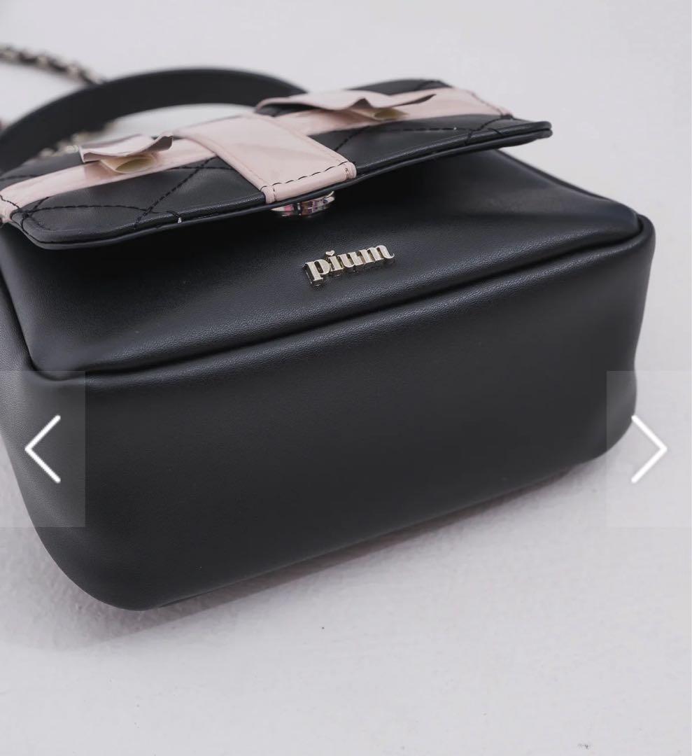 pium プレゼントリボンキルティングミニバッグ