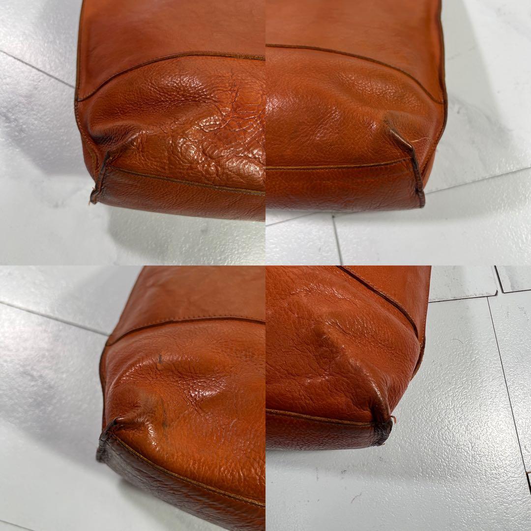 イルビゾンテ トートバッグ ポーチ付き レザー ヤキヌメ ブラウン A4