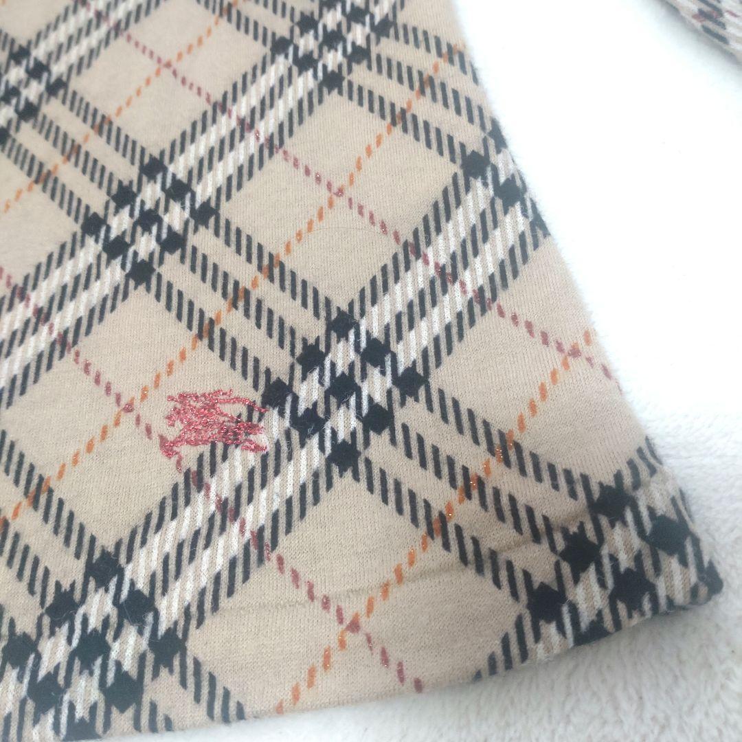 【タグ付未使用】バーバリーブルーレーベル　カットソー　ノバチェック　ウール　38