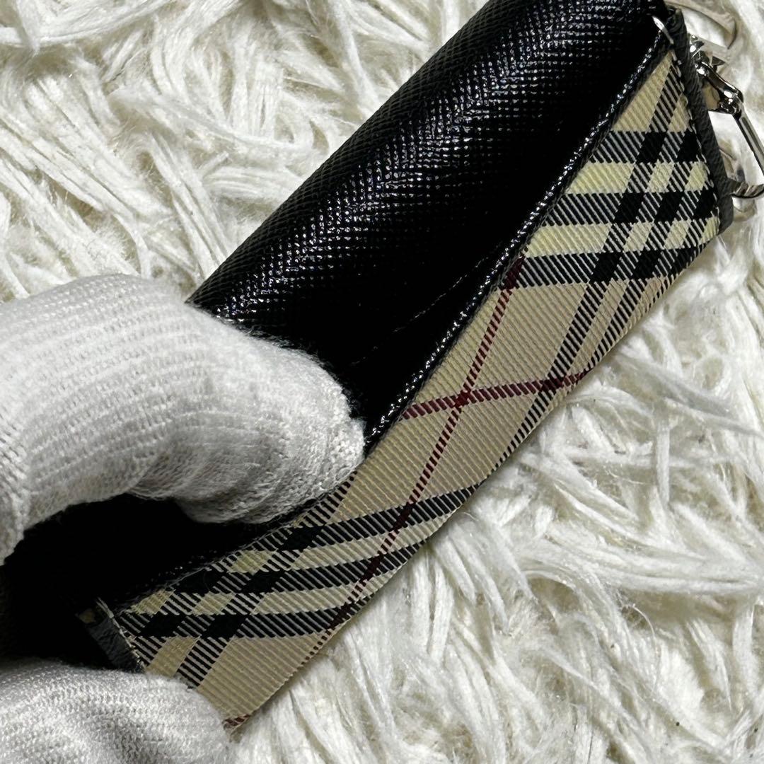 付属品付 未使用✨バーバリー　キーケース　4連　キーリング　ノバチェック　レザー