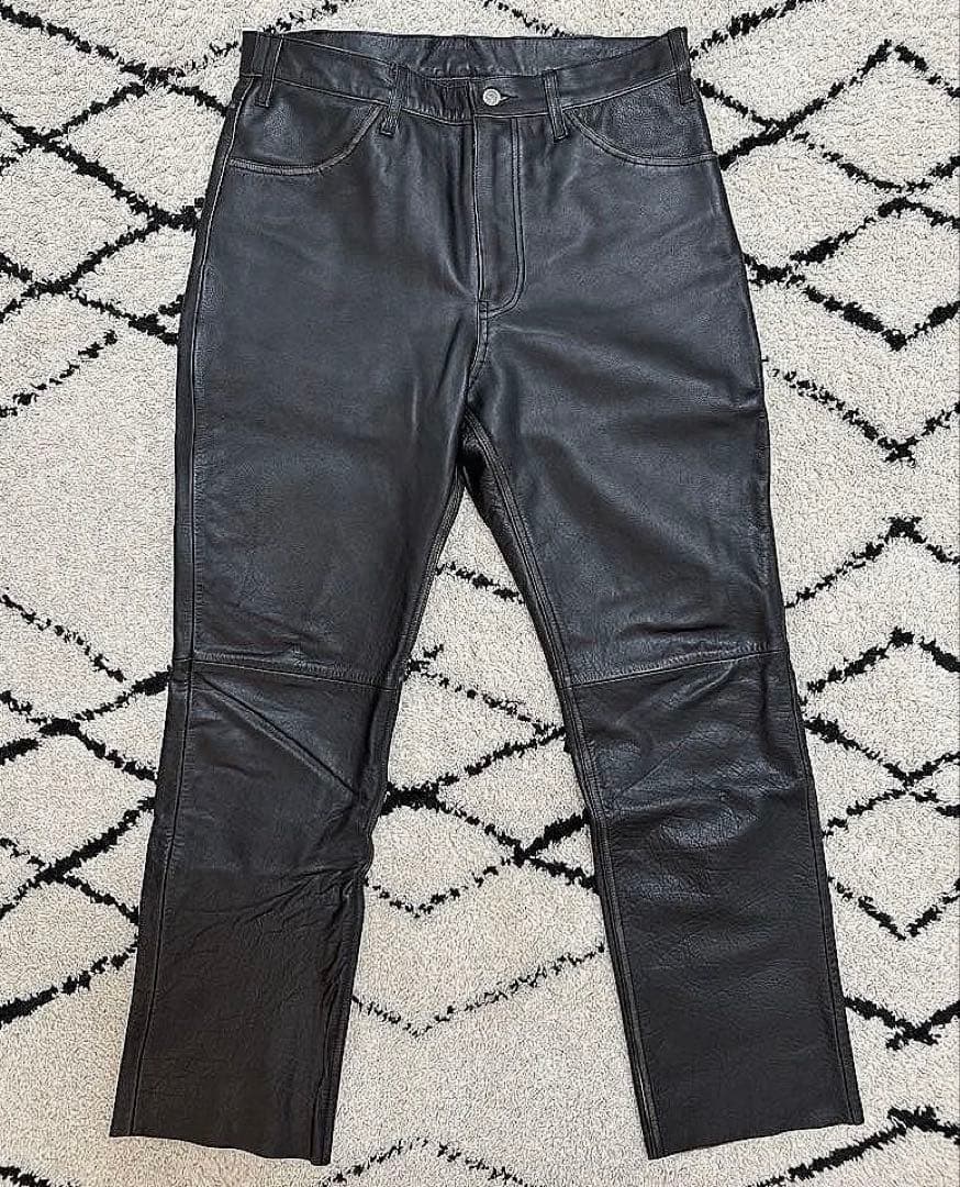 ジャーナルスタンダード 5P バッファローレザーパンツ ブラック Lサイズ