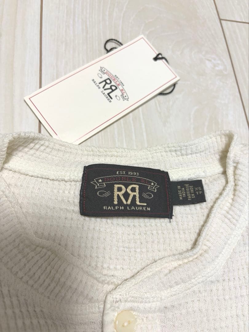 キムタク着用 RRL ガーメントダイド ワッフルニット 長袖 ヘンリーネック