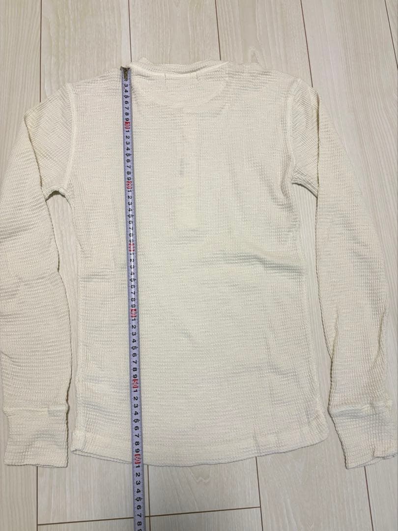 キムタク着用 RRL ガーメントダイド ワッフルニット 長袖 ヘンリーネック