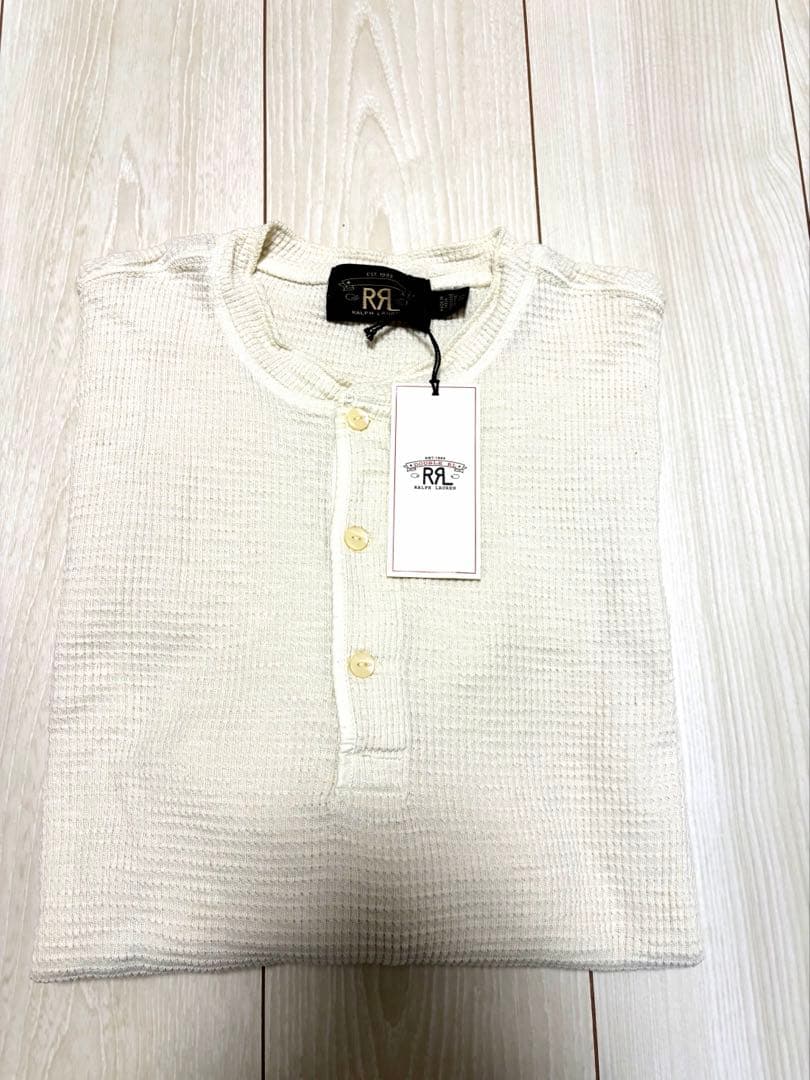 キムタク着用 RRL ガーメントダイド ワッフルニット 長袖 ヘンリーネック