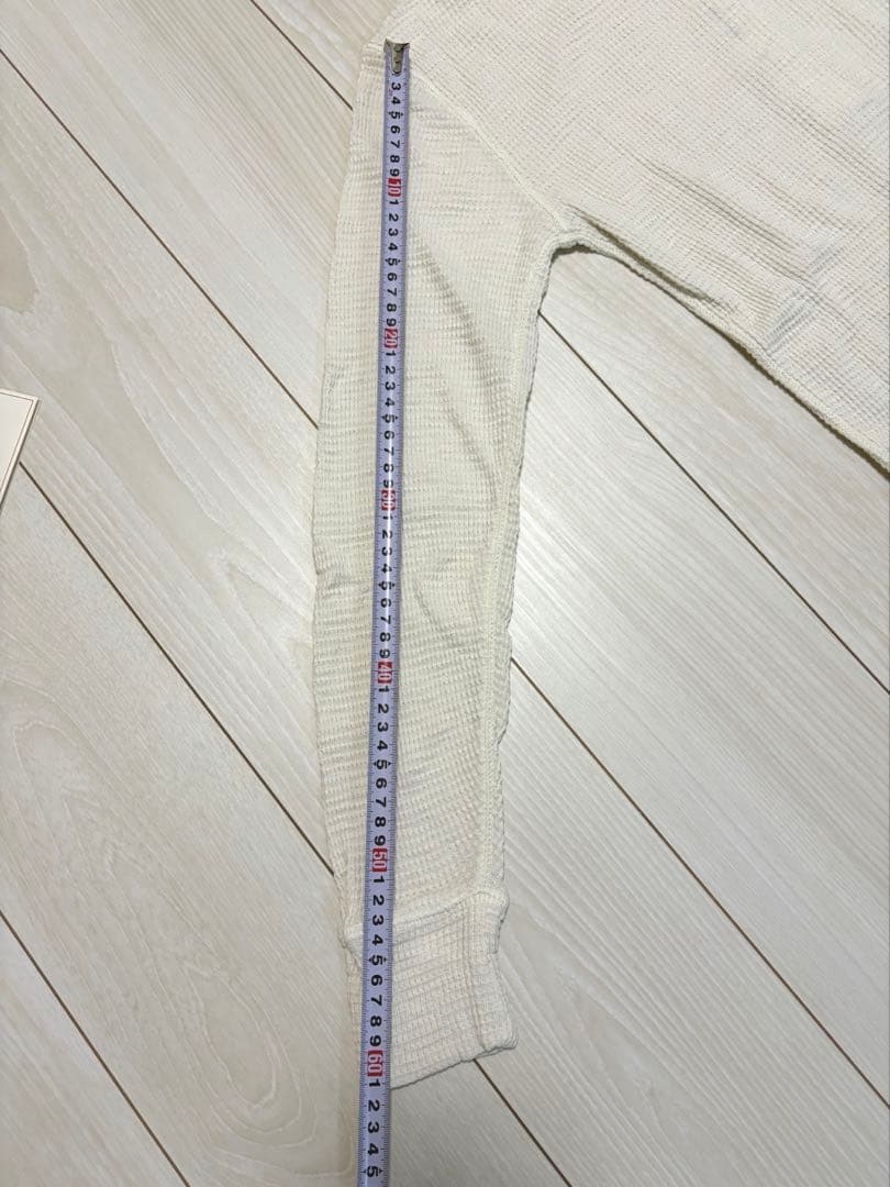 キムタク着用 RRL ガーメントダイド ワッフルニット 長袖 ヘンリーネック