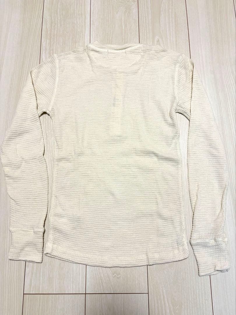 キムタク着用 RRL ガーメントダイド ワッフルニット 長袖 ヘンリーネック