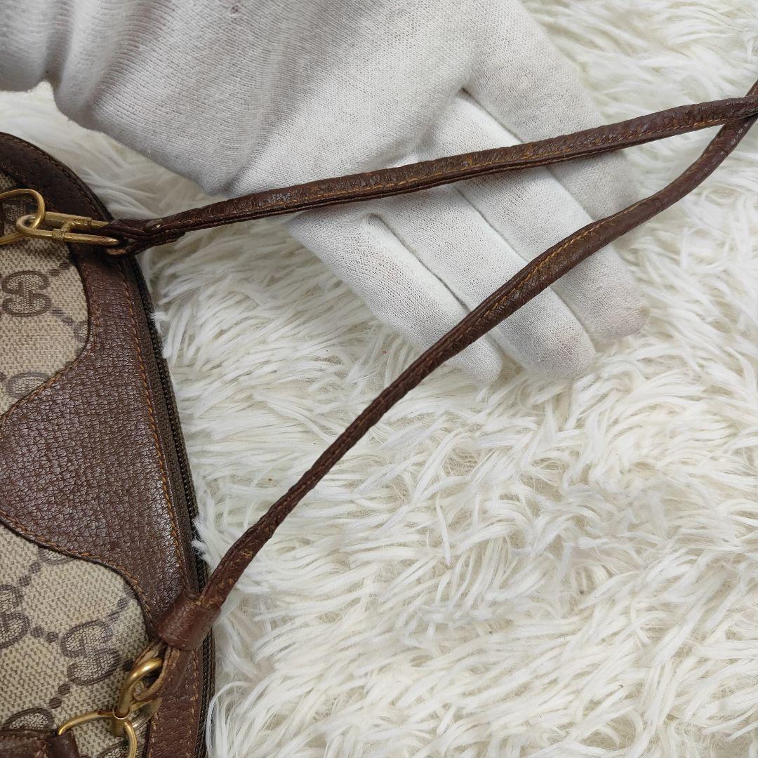 GUCCI　ショルダーバッグ　GGスプリーム　シェリーライン　PVC　レザー