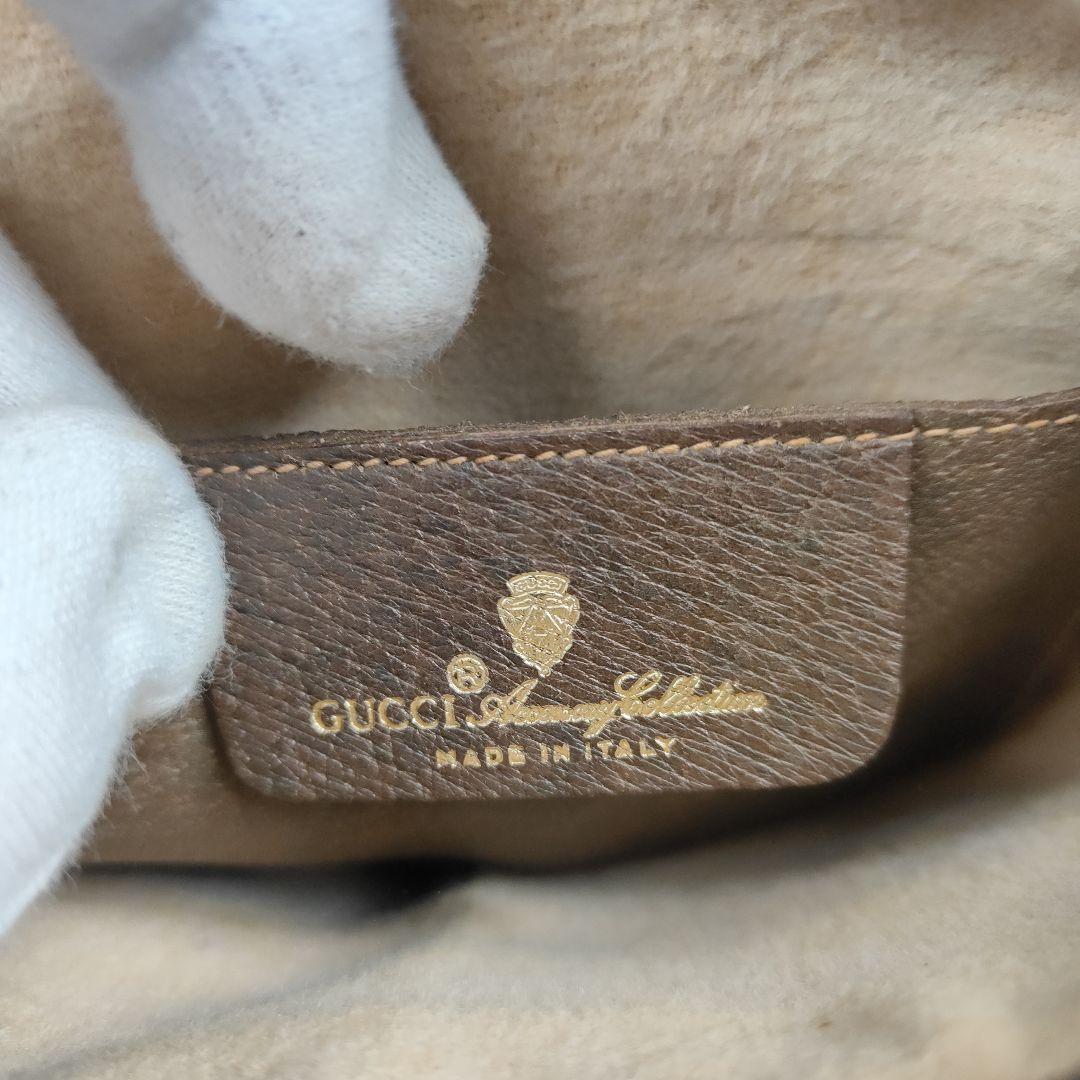 GUCCI　ショルダーバッグ　GGスプリーム　シェリーライン　PVC　レザー