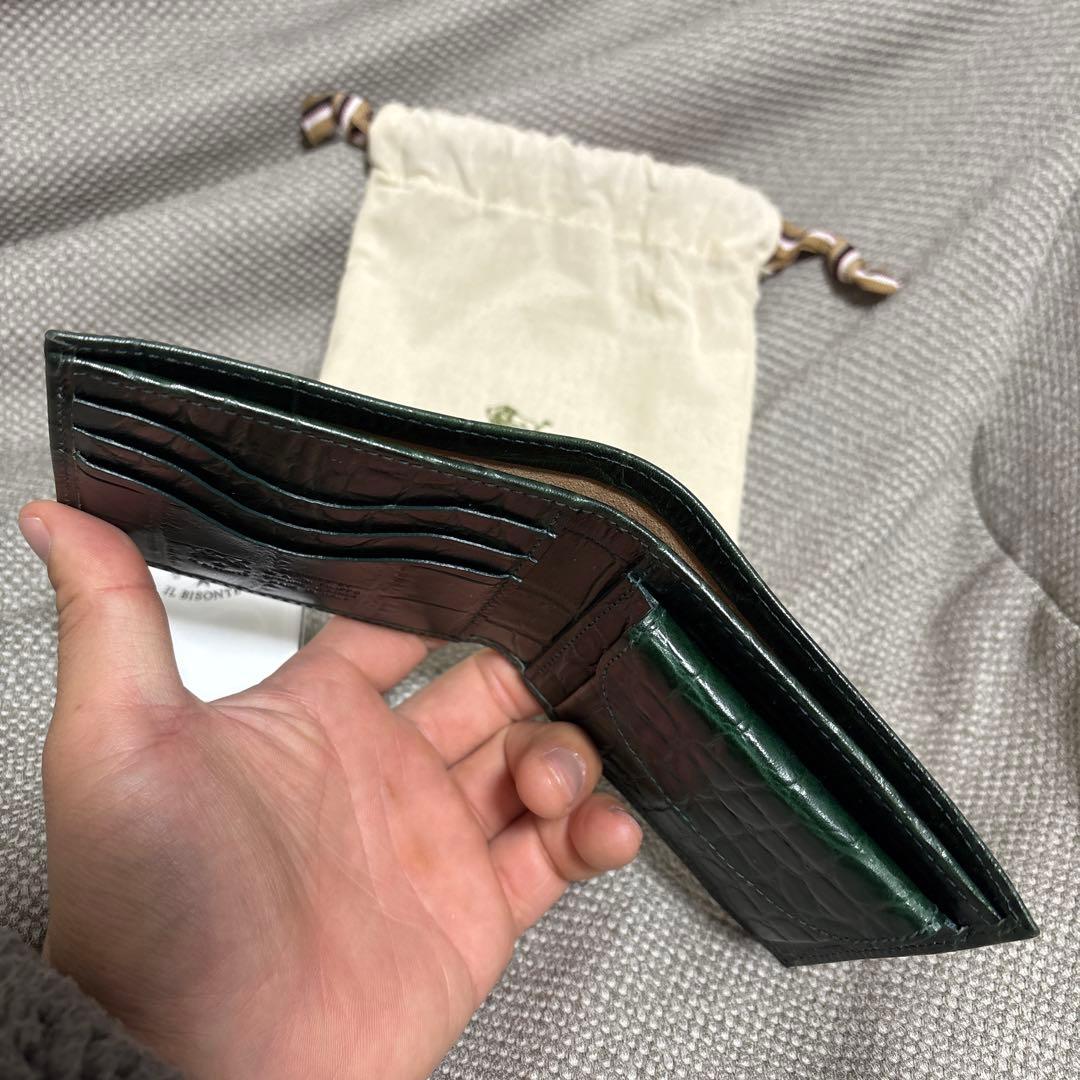 IL BISONTE ダークグリーン 二つ折り財布