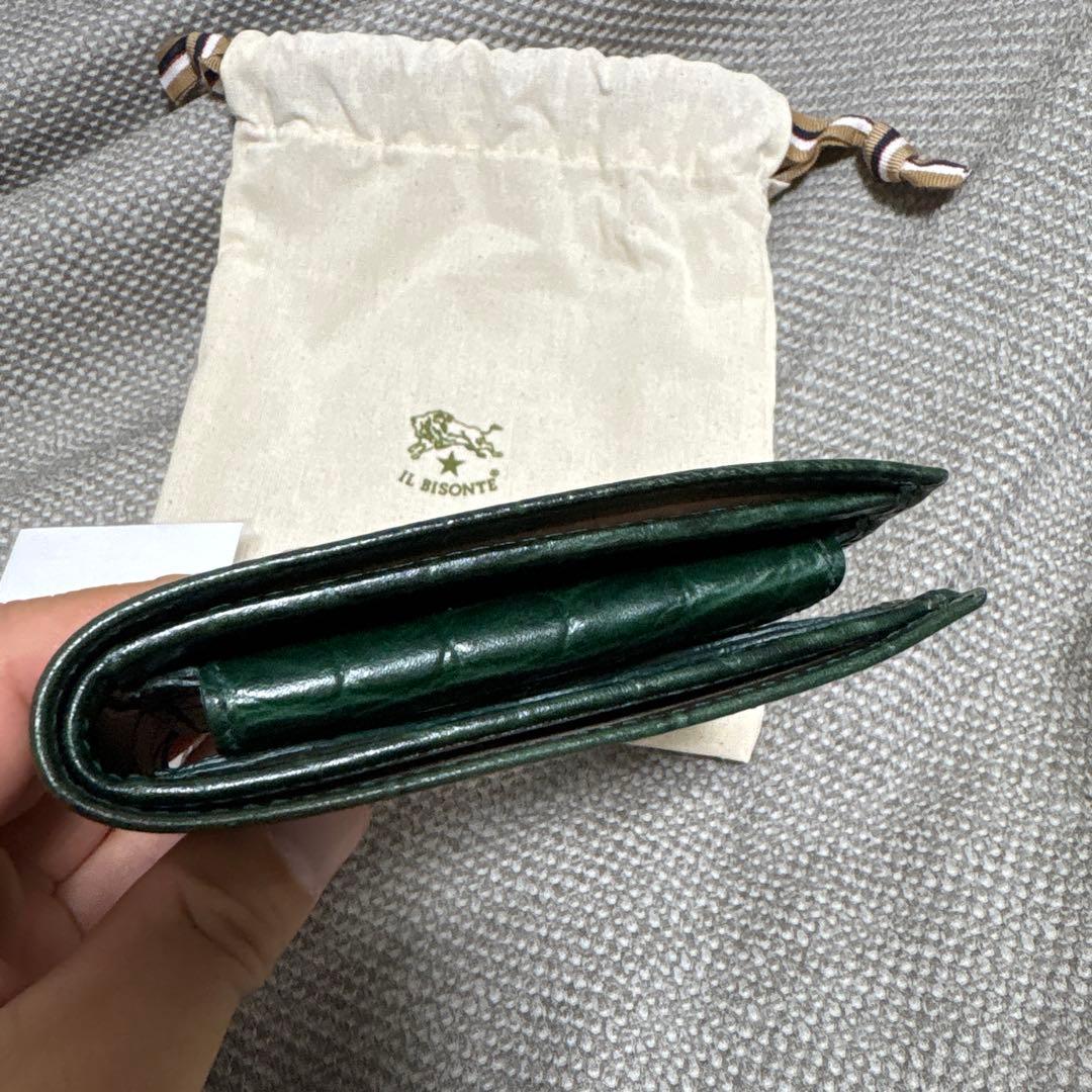 IL BISONTE ダークグリーン 二つ折り財布