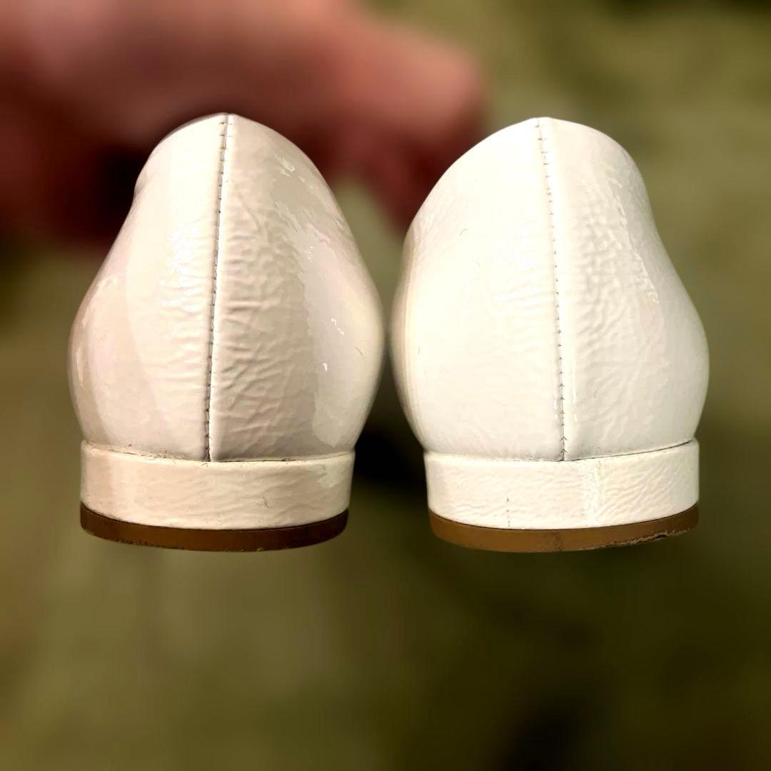 FABIO RUSCONI 白 スリッポン38cm