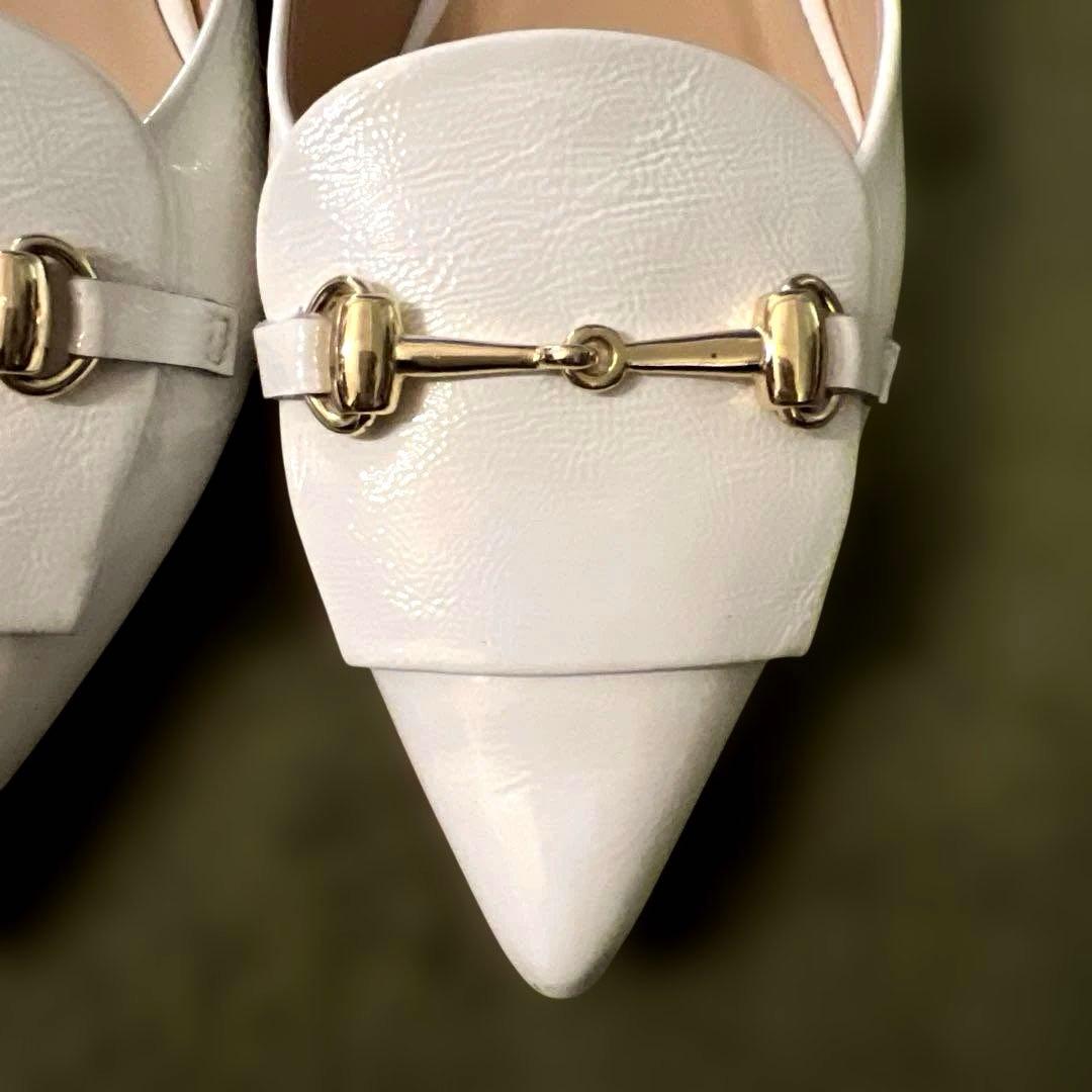 FABIO RUSCONI 白 スリッポン38cm