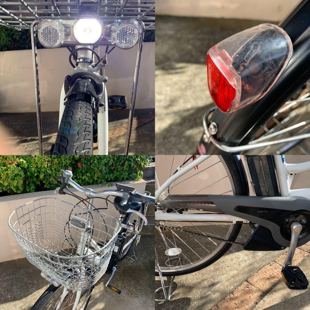 ホワイト 電動アシスト自転車 シティタイプ