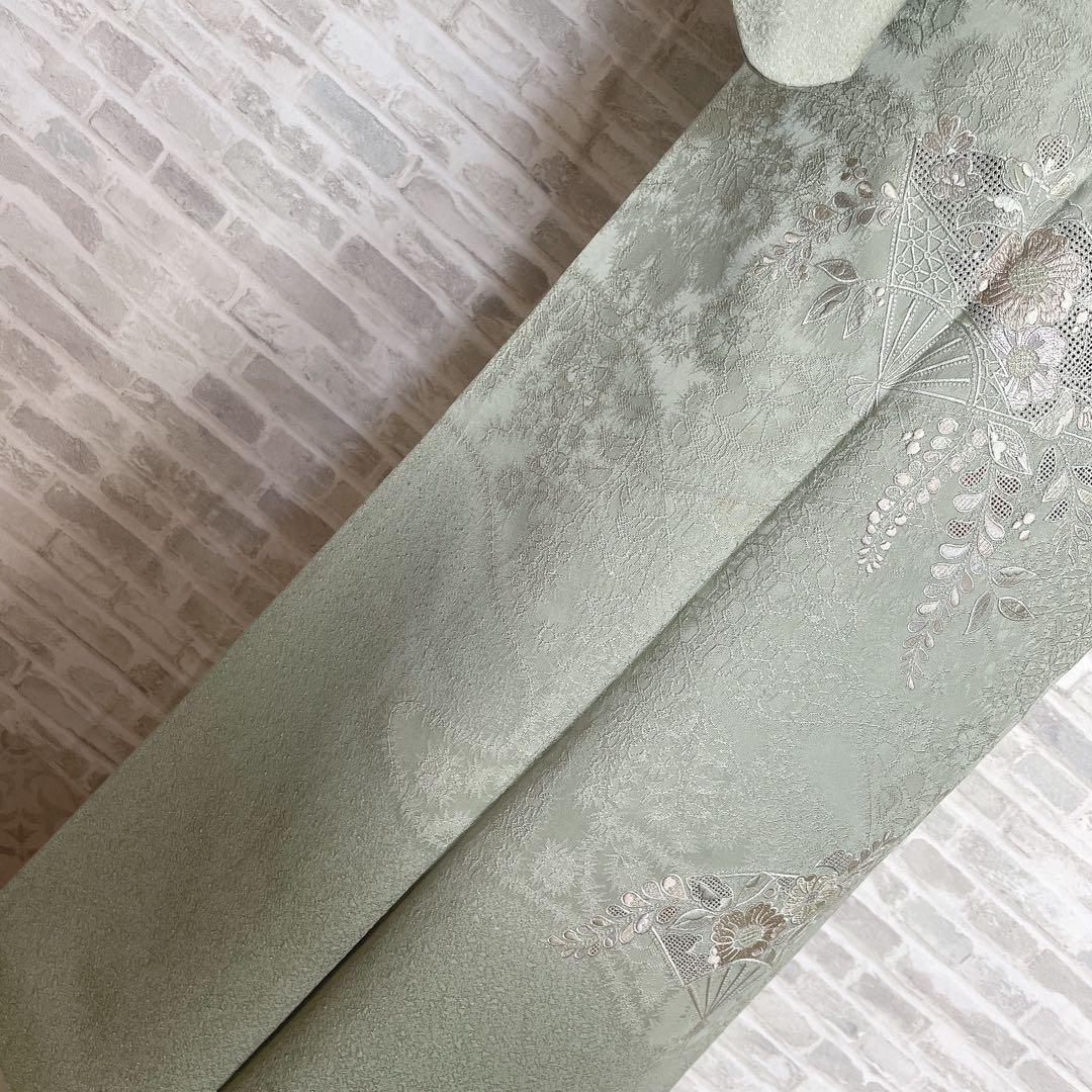 訪問着　フルセット　辻ヶ花　汕頭刺繍　扇子　気品ある雰囲気　雅やか　入学式　L4