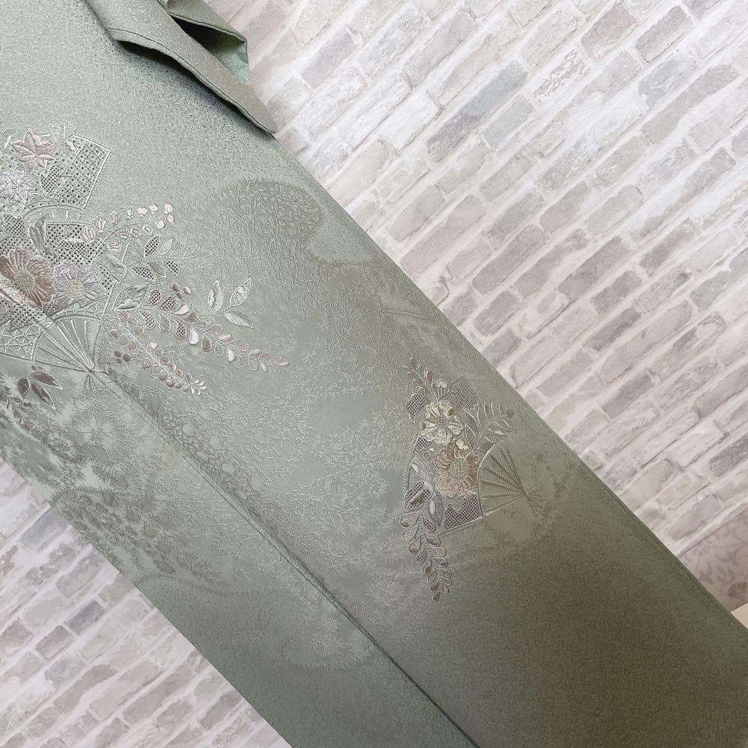 訪問着　フルセット　辻ヶ花　汕頭刺繍　扇子　気品ある雰囲気　雅やか　入学式　L4