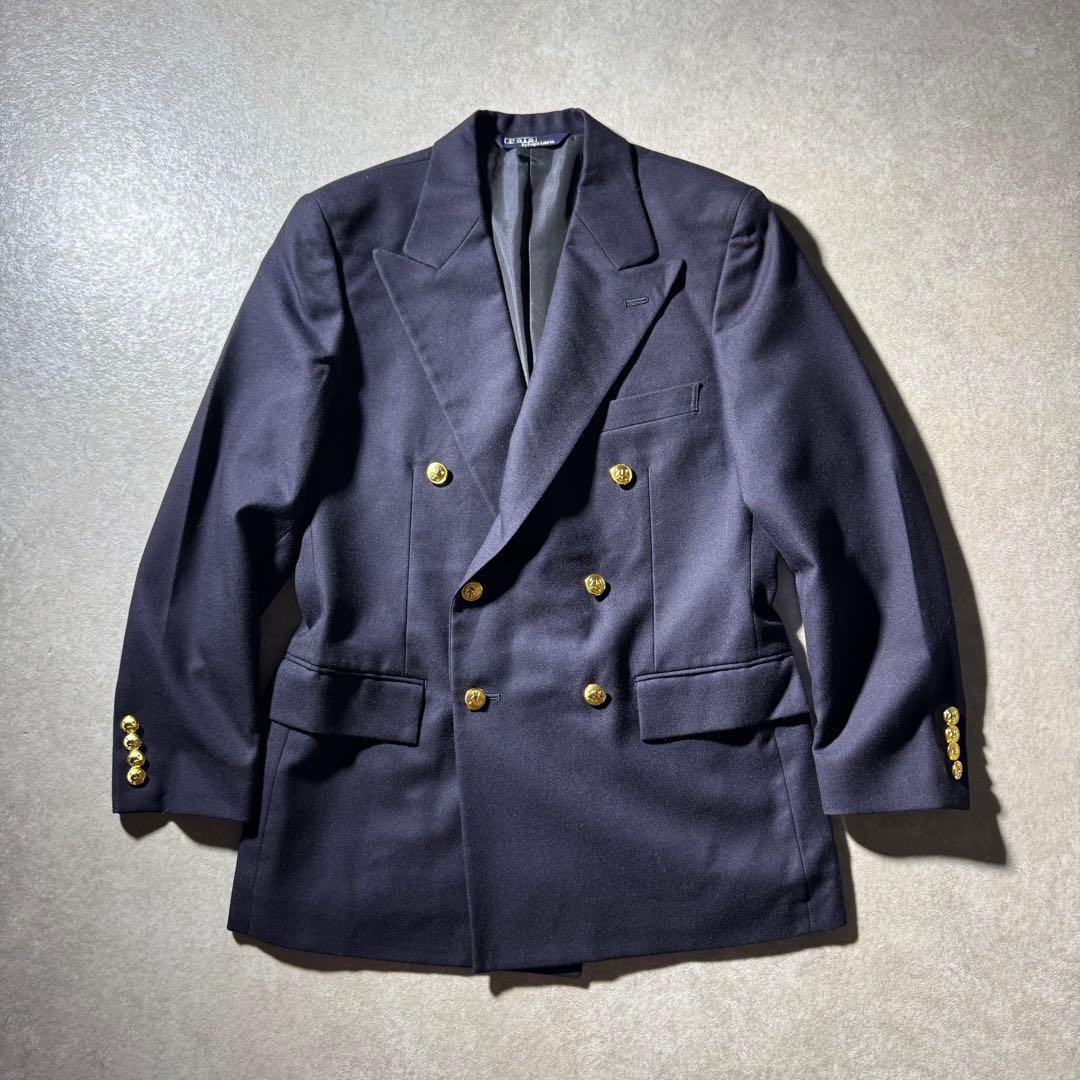 polo by ralph lauren 紺ブレ 金ボタン ダブル ジャケット
