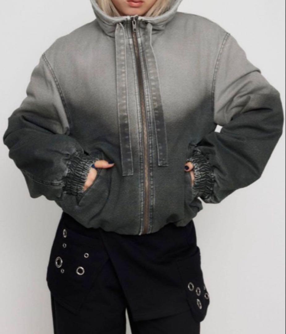 LAGUA GEM　GRADATION COTTON HOODIE ブルゾン