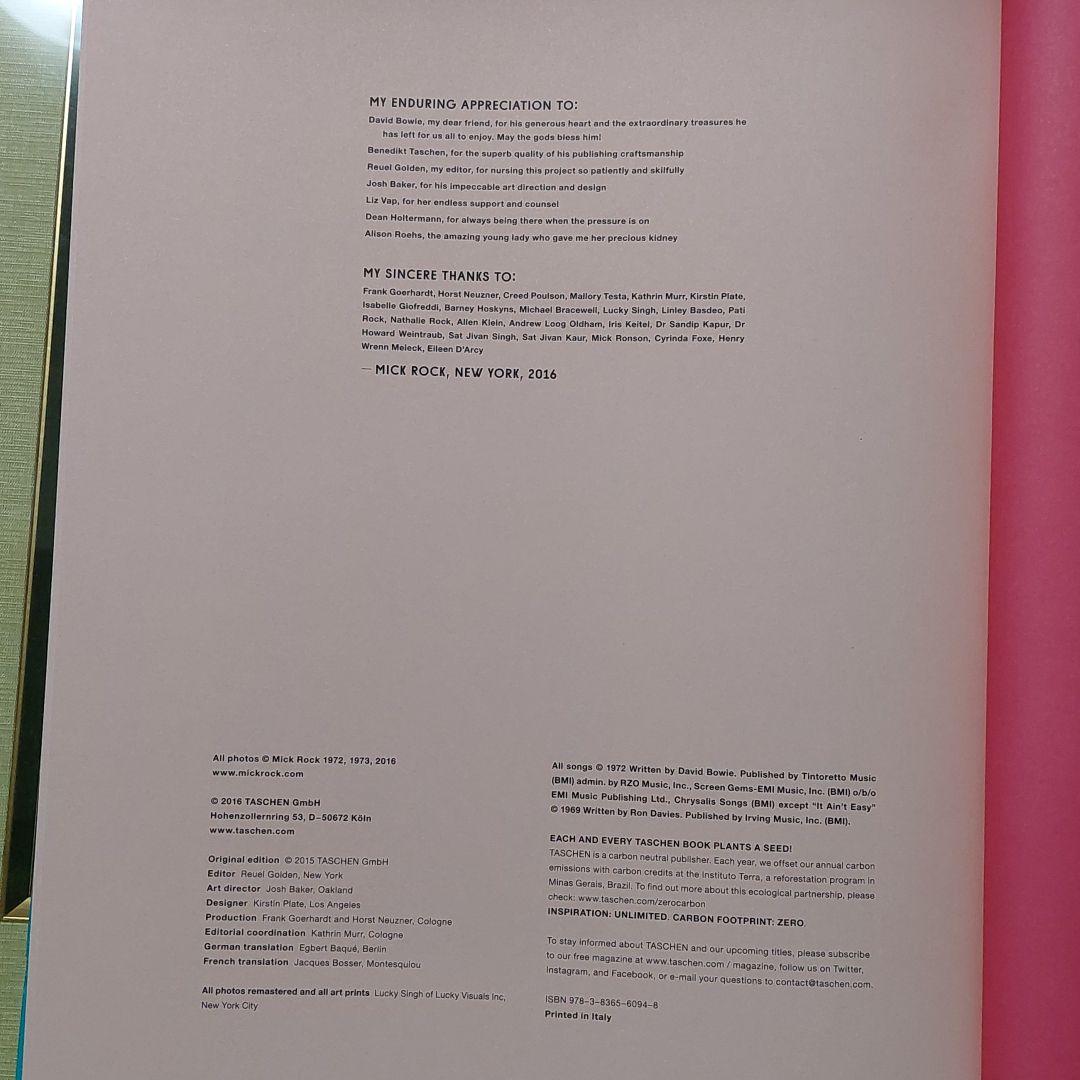 洋書 MICK ROCK  THE RISE OF DAVID BOWIE