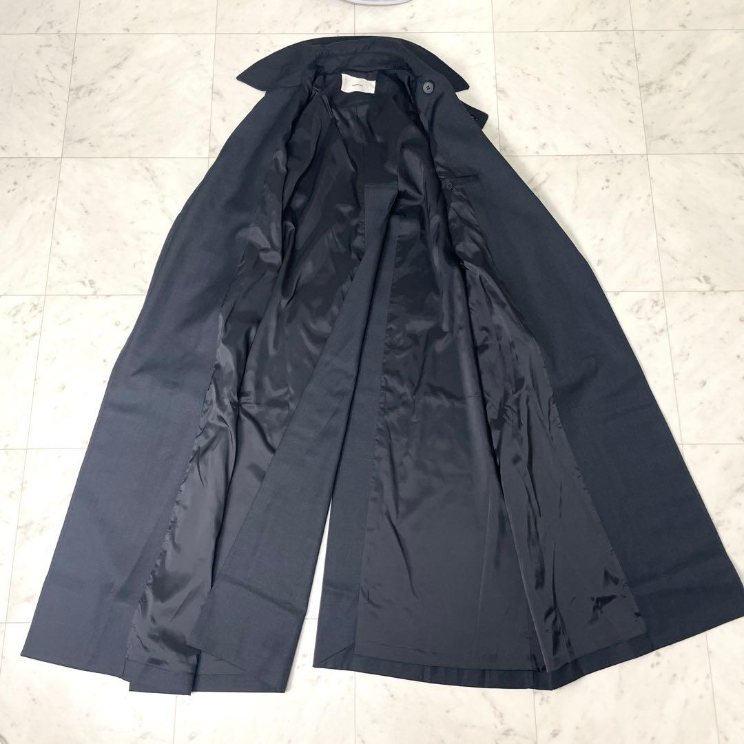 【未使用級】トゥデイフル 24SS ツイルトレンチコート 36 ネイビー