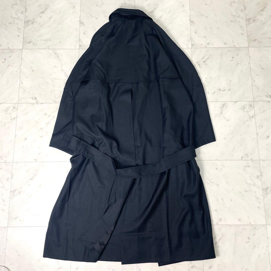 【未使用級】トゥデイフル 24SS ツイルトレンチコート 36 ネイビー