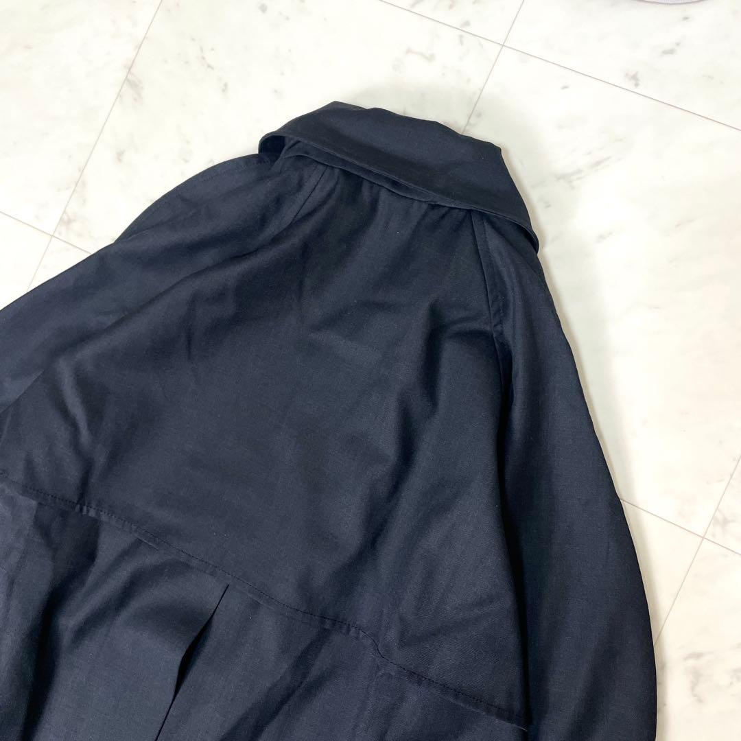 【未使用級】トゥデイフル 24SS ツイルトレンチコート 36 ネイビー