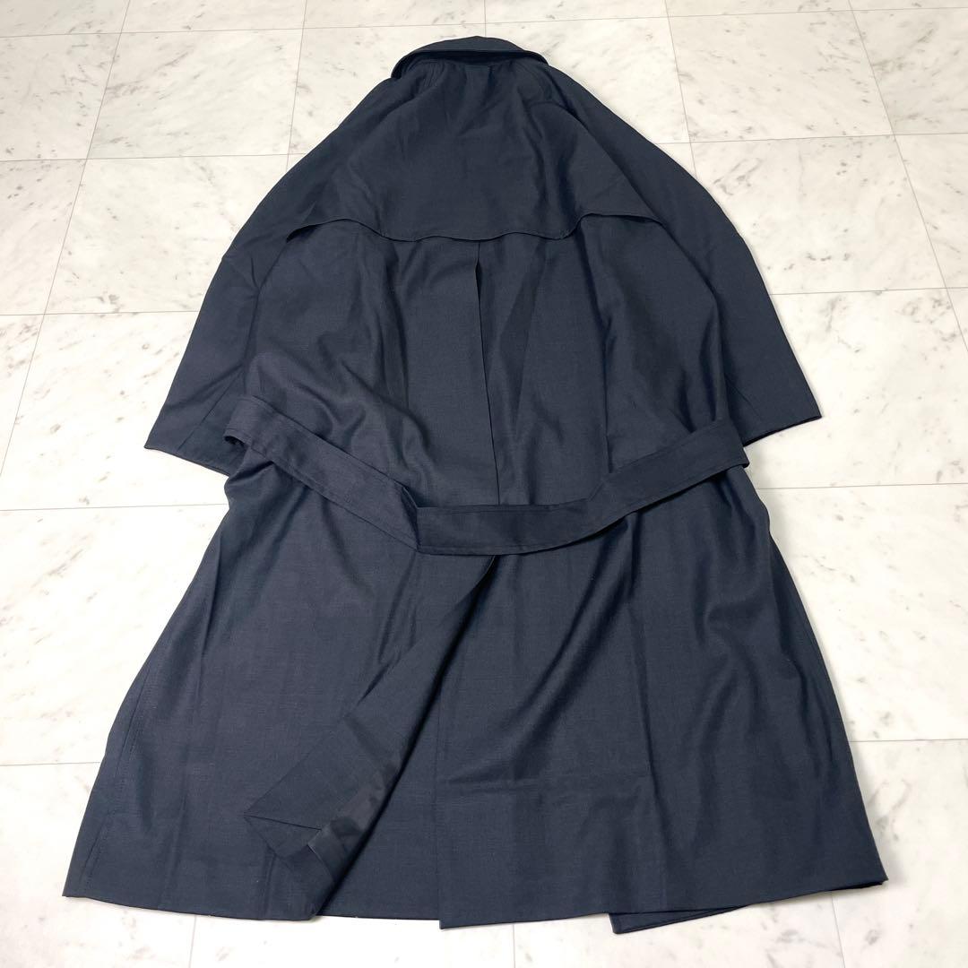 【未使用級】トゥデイフル 24SS ツイルトレンチコート 36 ネイビー