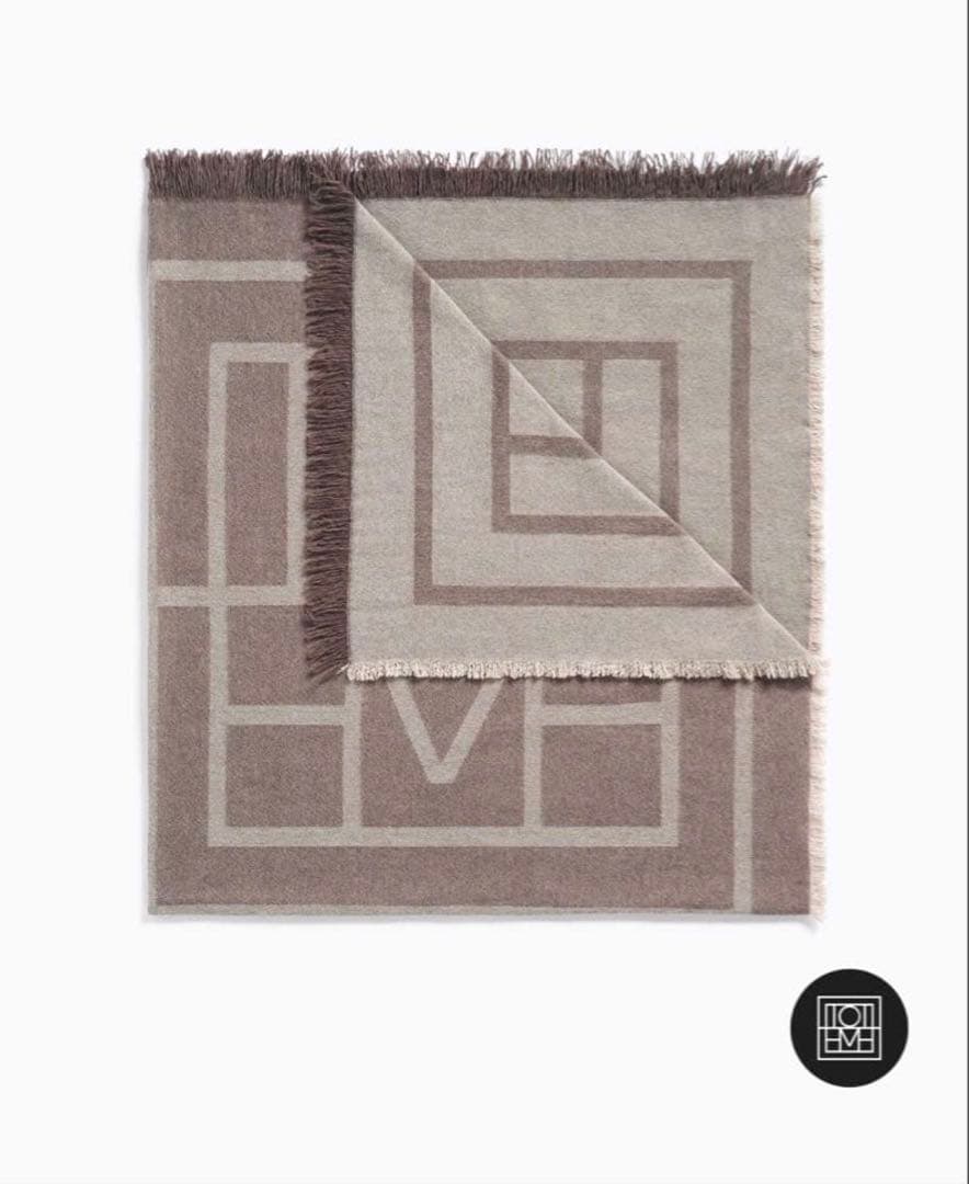 toteme モノグラム 大判ストール スカーフ トーテム 正規品 リバーシブル