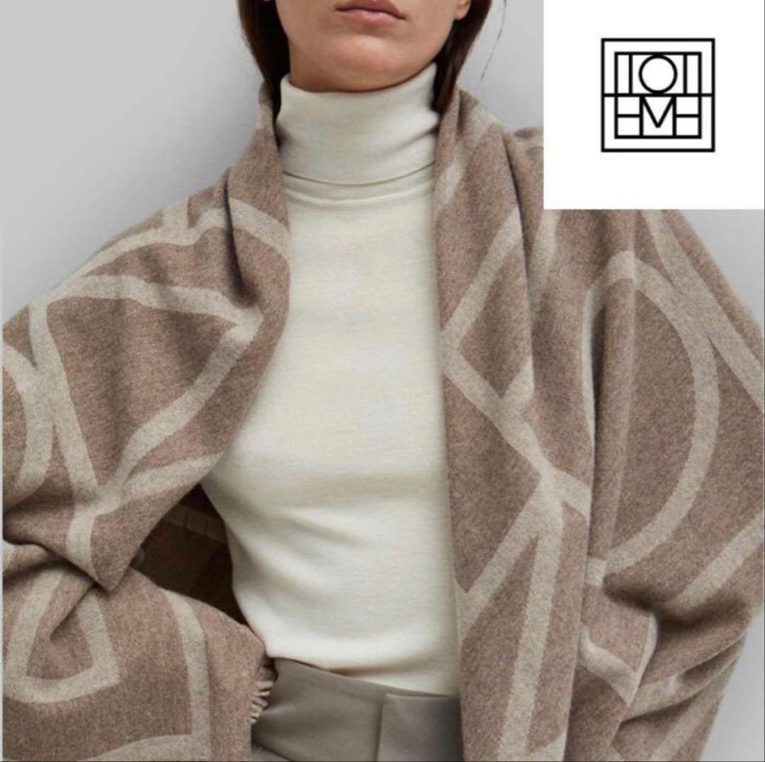 toteme モノグラム 大判ストール スカーフ トーテム 正規品 リバーシブル