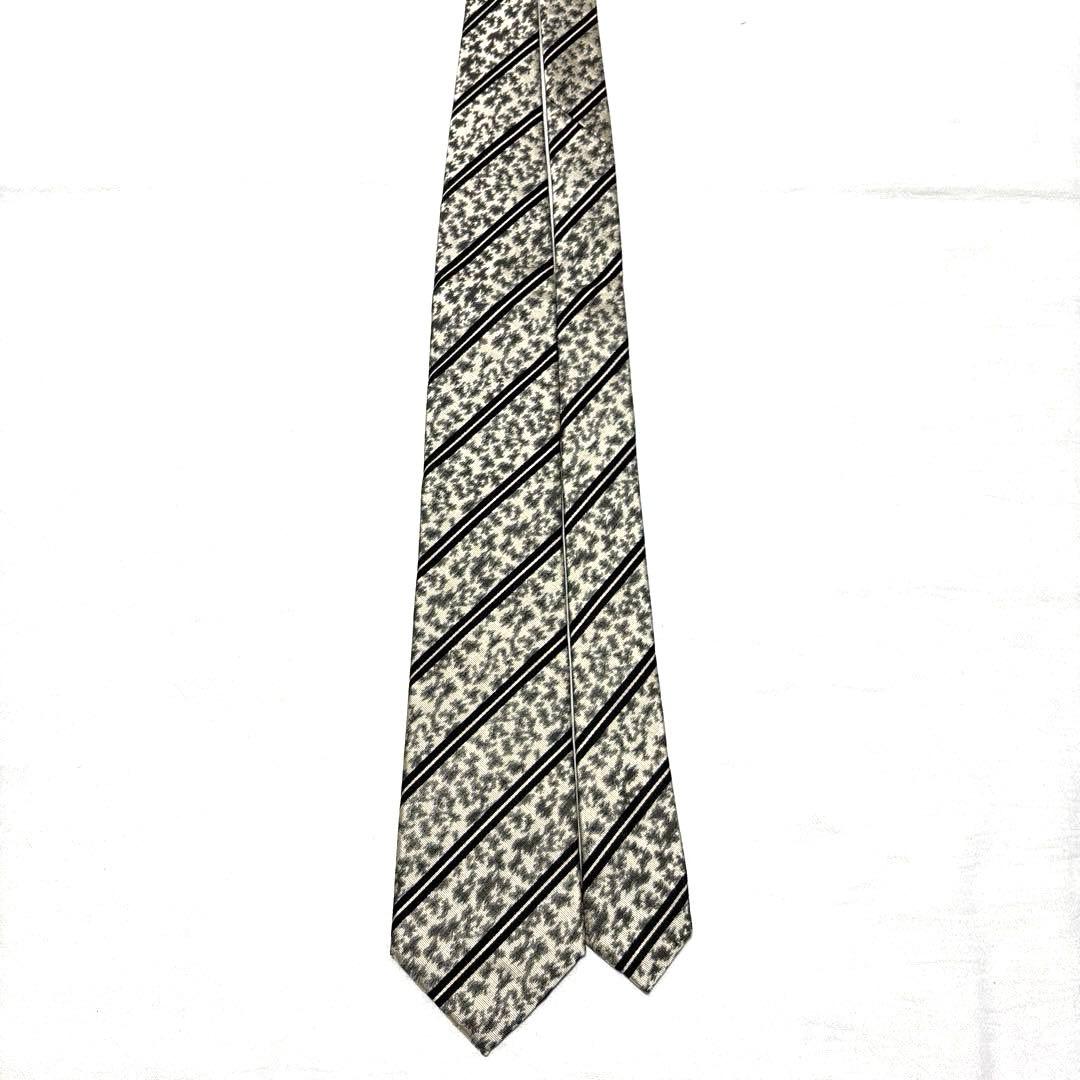 新品　PRADA プラダ　ネクタイ　豹柄　ストライプ　肉厚　箱付